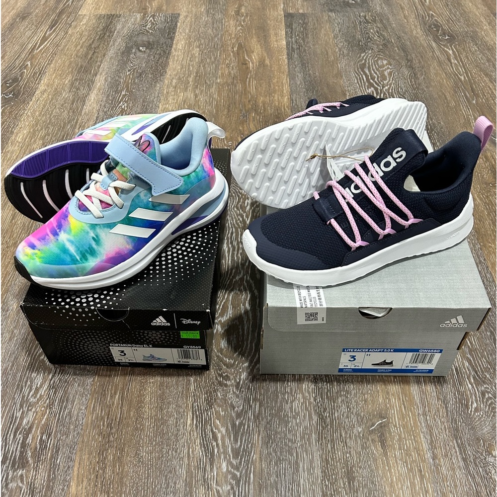 Girls size 3 Adidas sneakers